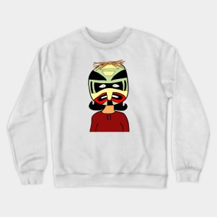 Linda wearing mask Crewneck Sweatshirt